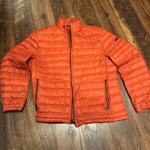 Men’s MK orange packable puffer jacket